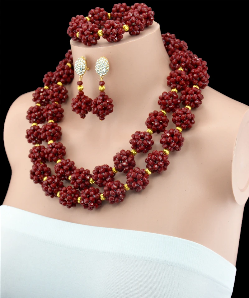 2016 Последние золотые африканские бусы для невест комплект ювелирных изделий