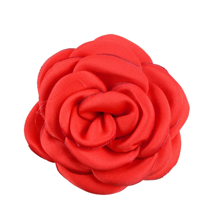 red Nishine 10 шт./лот цветы для завивки DIY аксессуары бутик свадебное украшение цветок без заколки для волос бант аксессуары для волос - Цвет: red