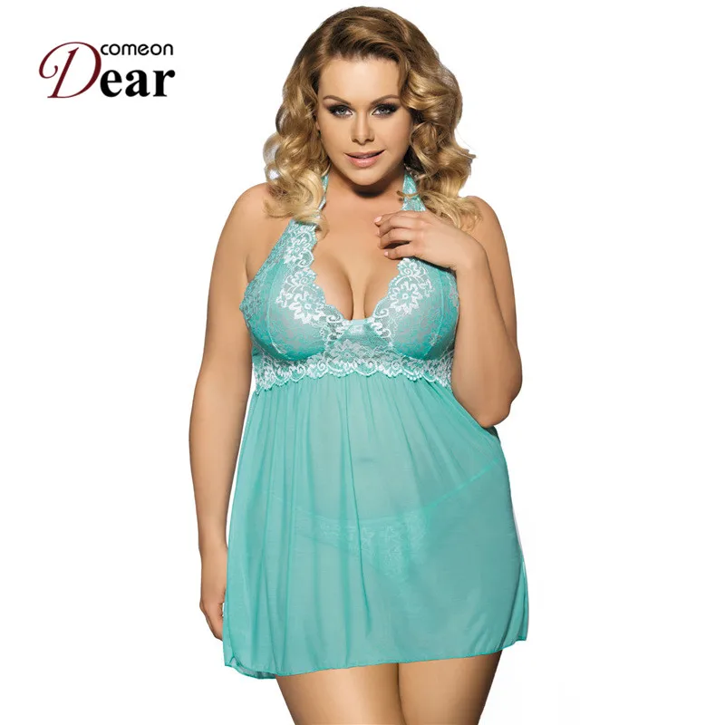 Женское нижнее белье Comeondear кружевное Прозрачное большого размера R80003 - купить по