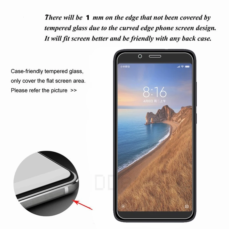 Закаленное стекло для защиты экрана Xiaomi Redmi 7A 5 45 дюйма зеркальная защитная тонкая