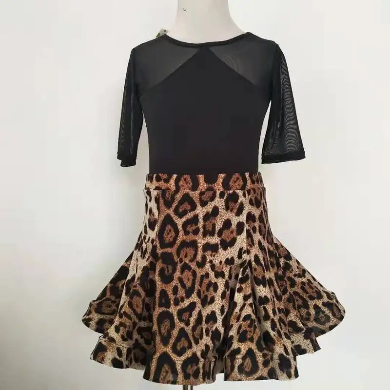 Платье для латиноамериканских танцев девочек Новое Детское тренировочное