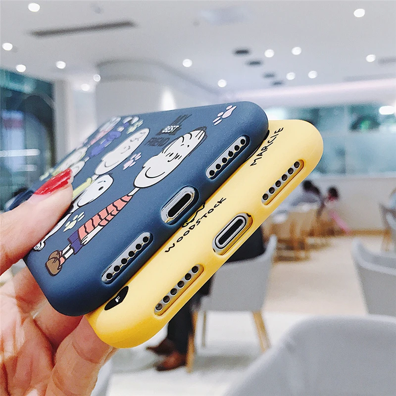WTSZKL милый мультфильм Snoopy мобильный телефон чехол для iPhone 7 8 Plus 6 S X XR XS Max