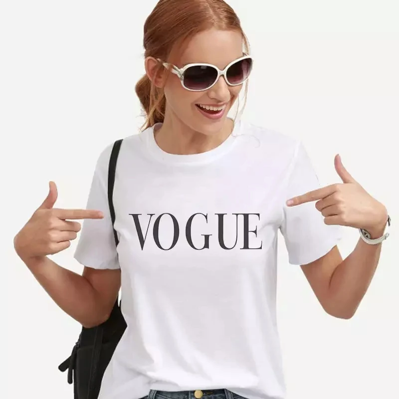 vogue Модная футболка с принтом "лучшие друзья ТВ", женские летние топы, забавная Повседневная Уличная футболка, женская футболка в стиле Харадзюку, Подарочная футболка, camiseta - Цвет: vogue