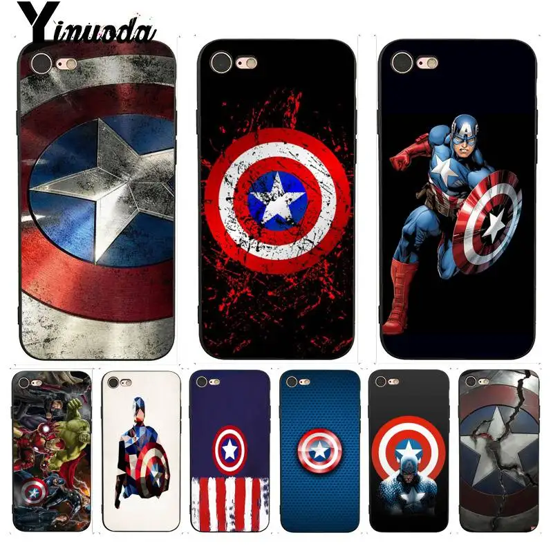 Yinuoda для iPhone 7 6 X чехол X-men Капитан Америка ведущий чехол для iPhone X 8 7 6S Plus X 5 5S SE XR XS XSMAX