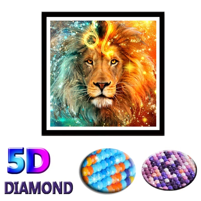 Алмазная живопись полная вышивка алмазная с Львом мультяшная Вышивка крестиком