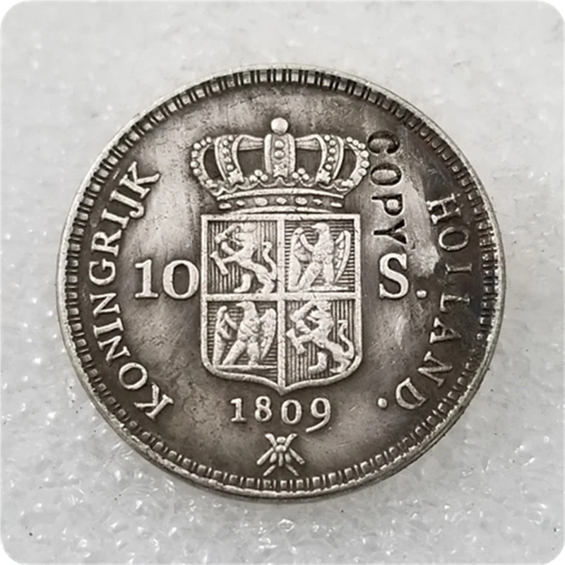 1809 Нидерланды 10 stuivers Королевство Голландии МОНЕТА КОПИЯ БЕСПЛАТНАЯ ДОСТАВКА |