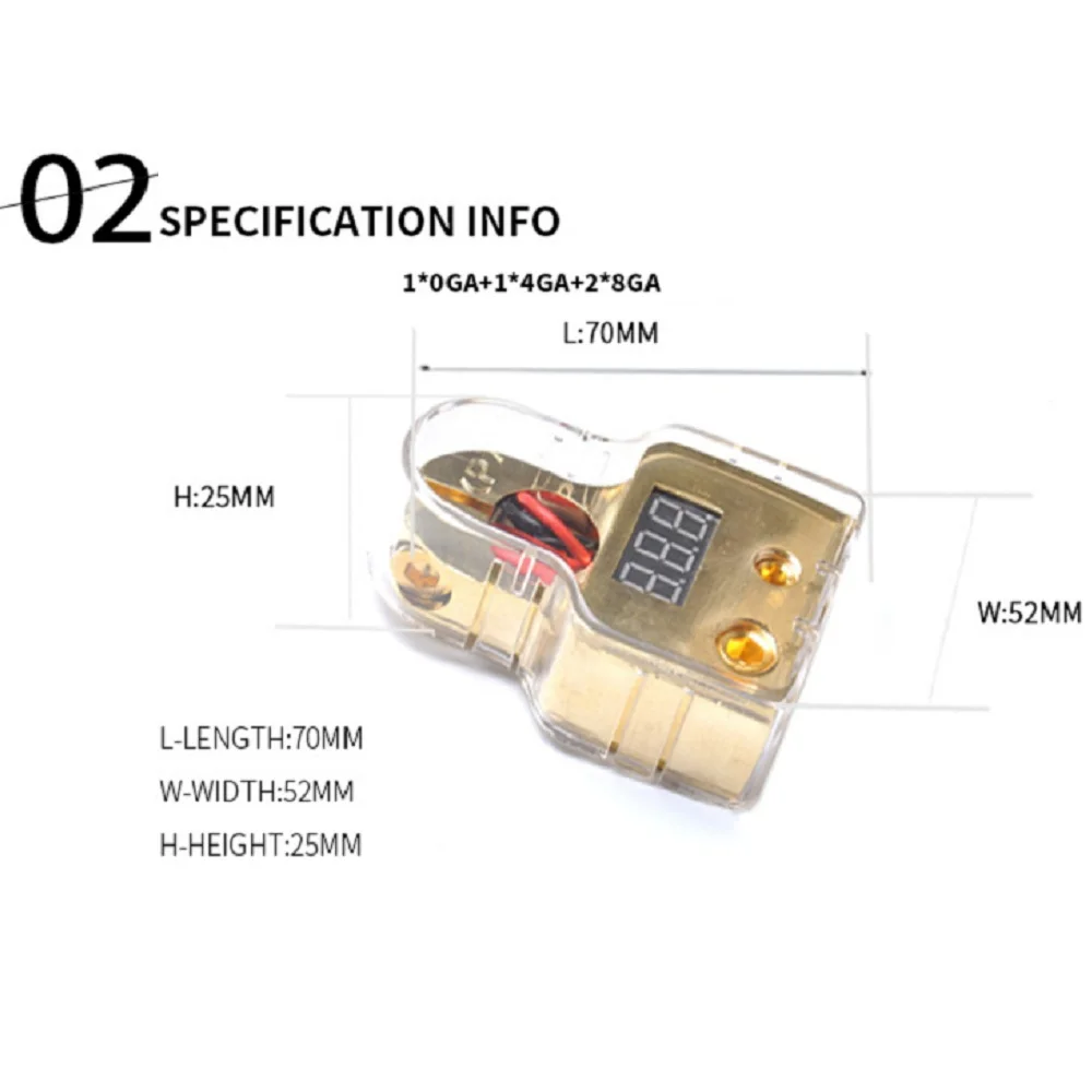 12V Цифровой Дисплей положительный 1/0/размером 4 AWG Автомобильный Батарея клемму автомобиля Батарея терминал