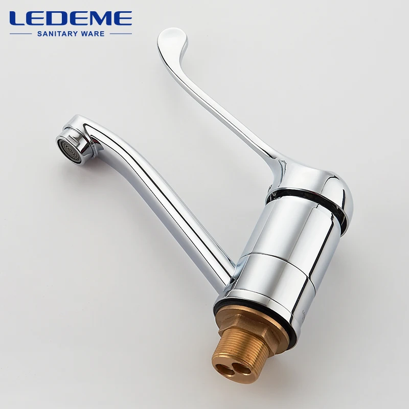 LEDEME Смеситель для кухни с гайкой латунь Цвет: хром L4579 2|torneira cozinha|hot kitchenkitchen tap |