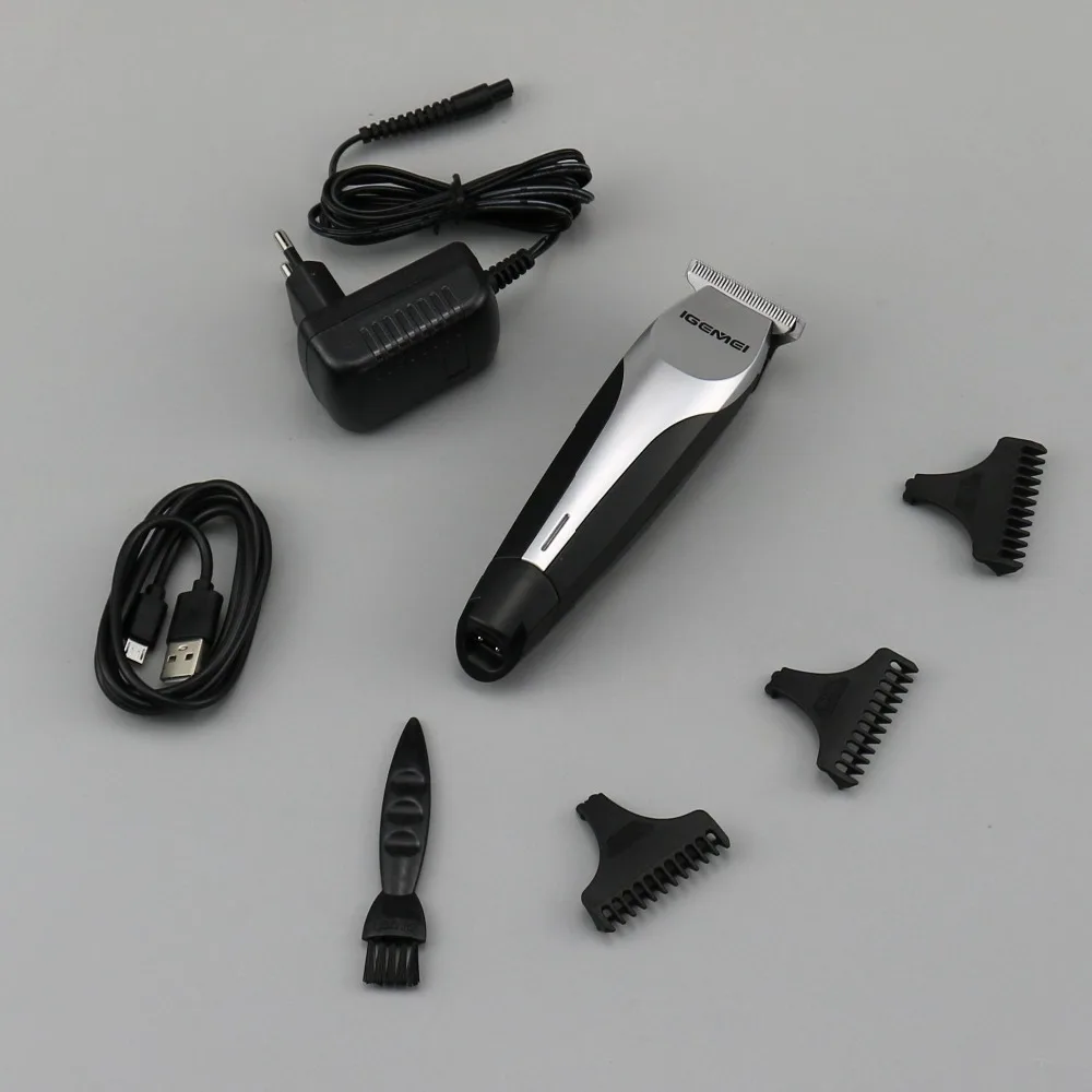Профессиональный триммер для волос мужчин машинка стрижки бороды USB edger бритва