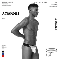 adannu 4pclot brand mens jock straps men underwear cotton sexy male tanga hombre g string thongs breathable gay briefs