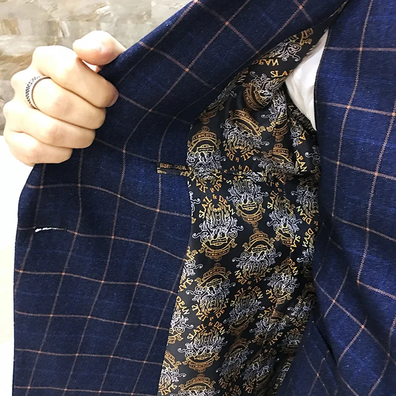 

Costume Double Boutonnage Homme Men Wedding Groomsmen Dress Male Slim Fit Business Casual 3 Pieces Set