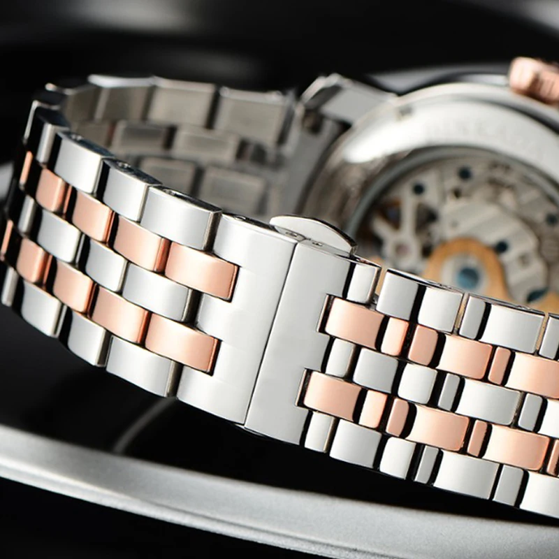 Часы BINKADA Мужские механические с автоподзаводом модные повседневные аналоговые