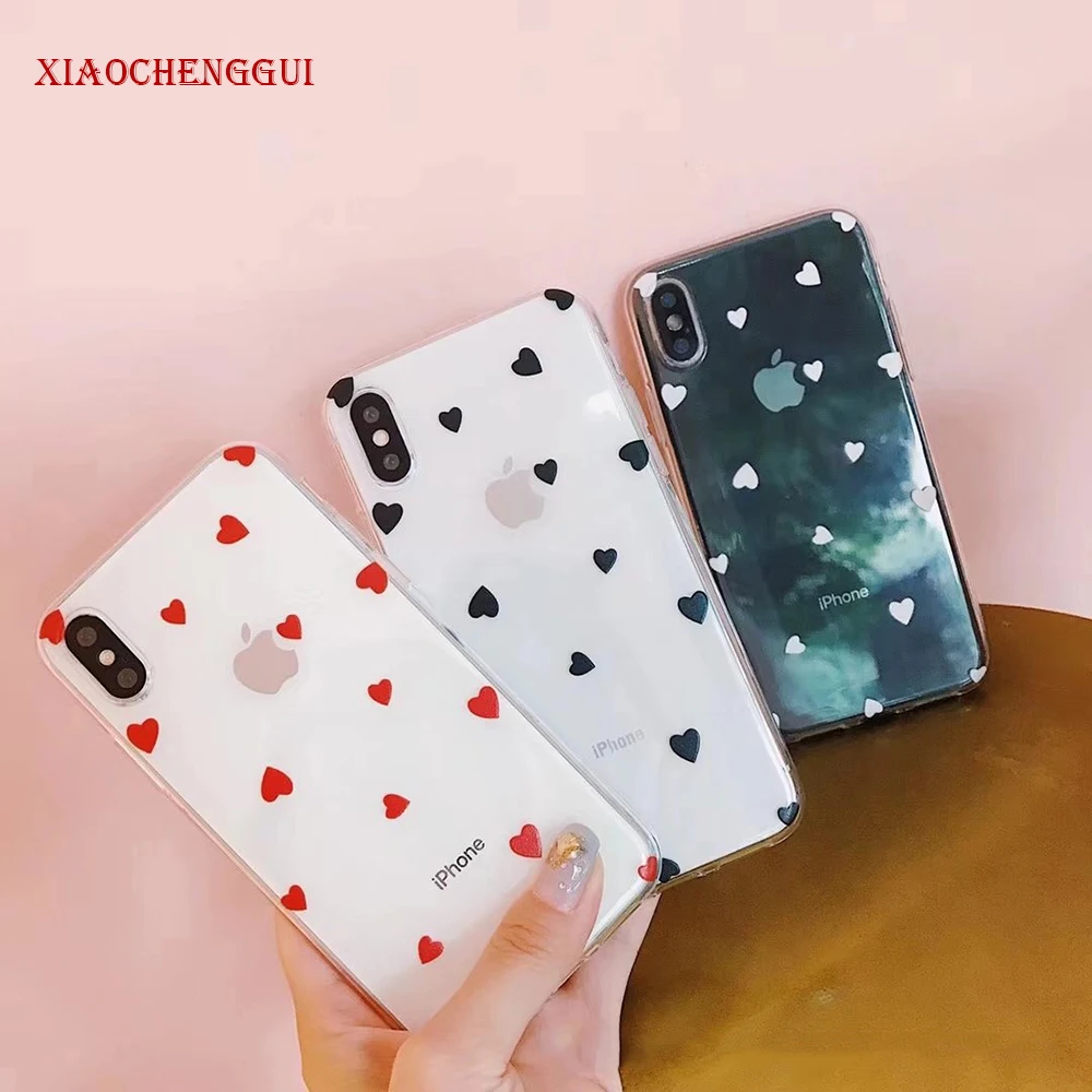 Чехол для Телефона iPhone 6 6s 7 8 Plus X XR XS Max Модный мягкий прозрачный чехол из ТПУ с