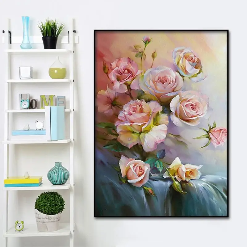 

Classic rose oil painting Valentine's Day decorative poster and printed Nordic wall painting home wall art decorative painting