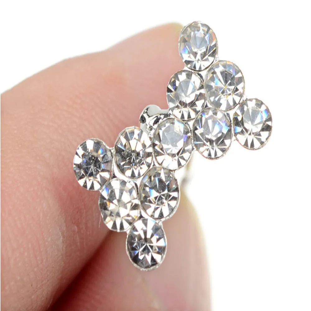 20 шт./лот инструменты для волос бант горный хрусталь Дизайн Свадебные Заколки