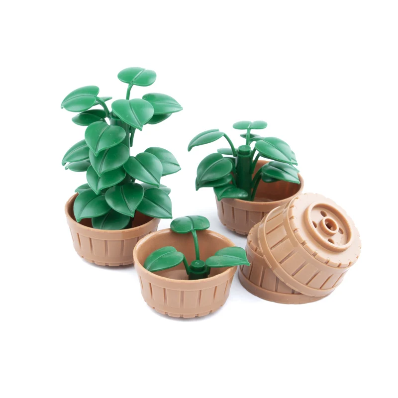 Городские аксессуары строительные блоки MOC Garden Mini зеленый куст трава растения