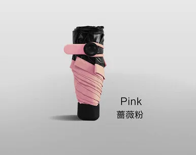 Pink Зонт от дождя для женщин и детей, Paraguas, новинка, креативный, 195 г, супер легкий зонтик, Мини Карманы, зонт для мужчин,, Клубная цена, зонтик - Цвет: Pink
