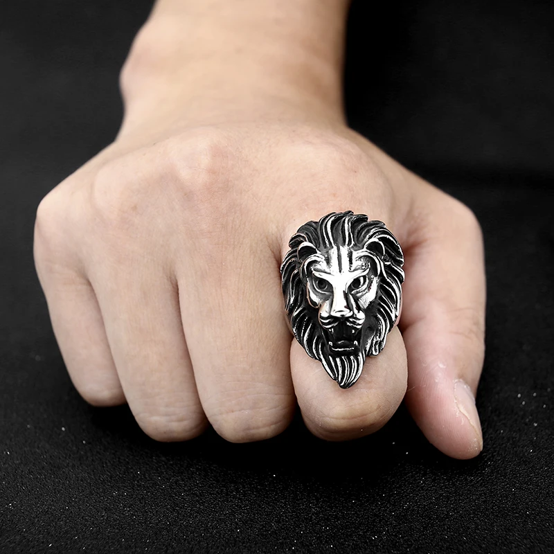 Мужское кольцо KLDY Viking Lion из нержавеющей стали в стиле панк Властелин колец