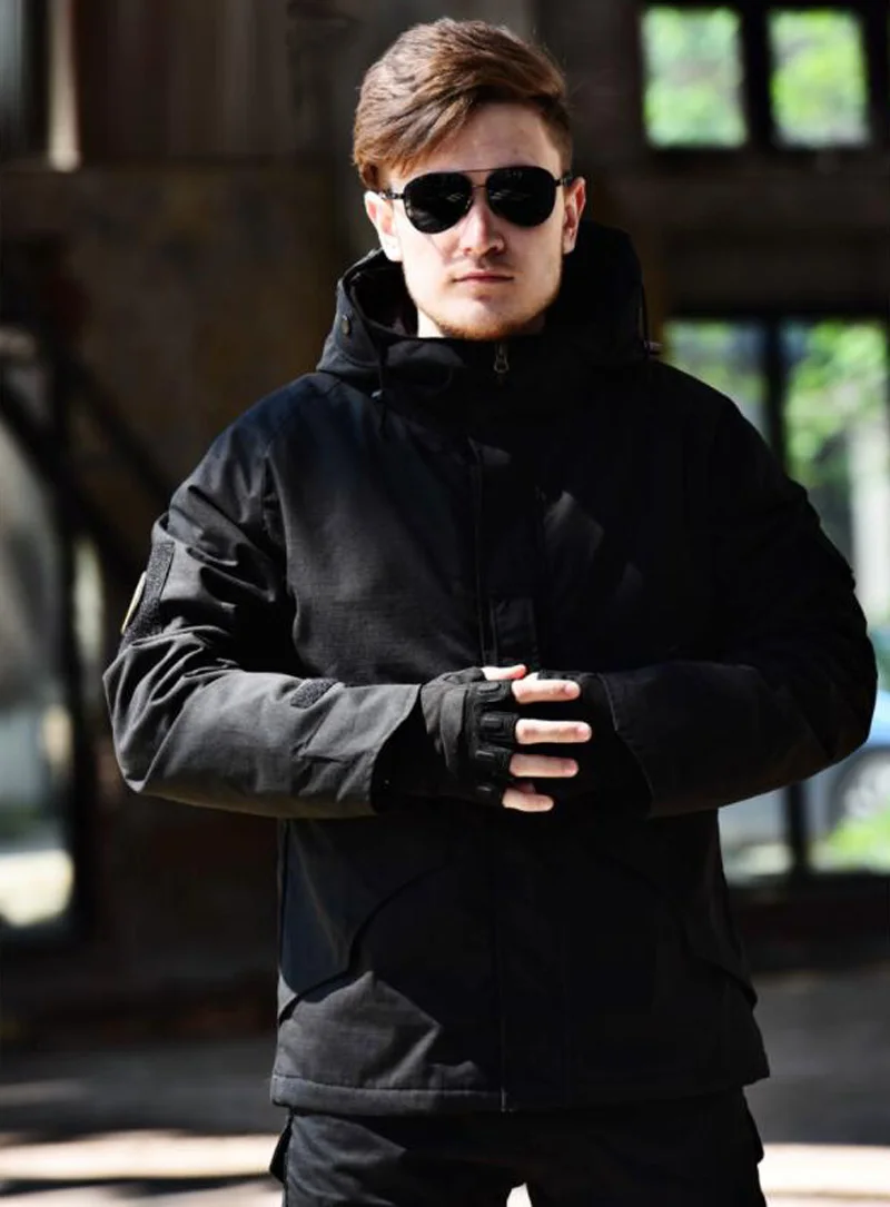 S-XXXXL камуфляжная уличная тактическая зимняя куртка охотничья одежда для мужчин Военная Униформа ветрозащитная Толстовка Спортивная ветровка