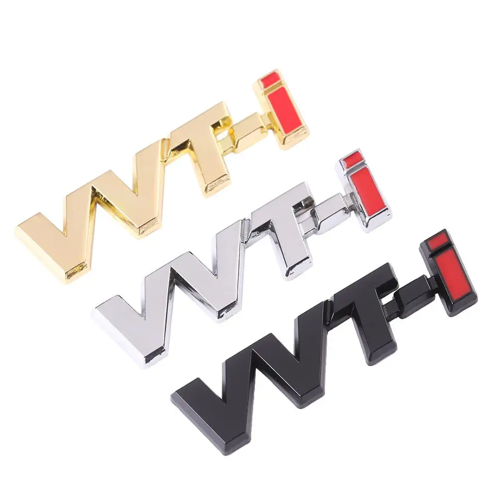 

Значок с логотипом VVTi из металлического сплава, хромированная Серебристая полоска стикер Fender для автомобиля, боковая Эмблема для TOYOTA Camry, ...
