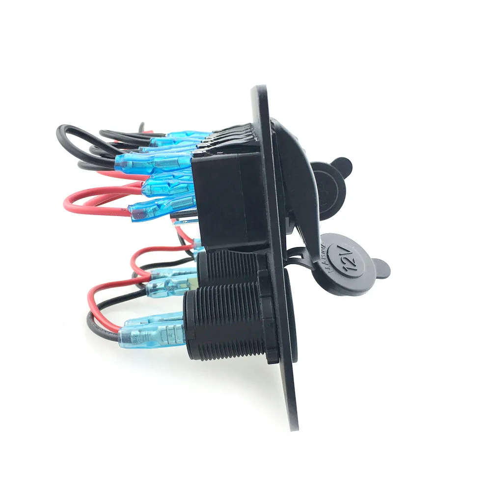 Автомобильный цифровой вольтметр для лодки + 12 В Разъем питания двойной USB