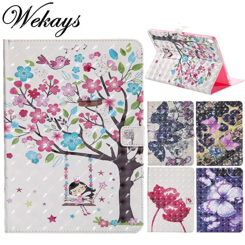 

Wekays For Apple IPad Pro 10.5 inch Cute Cartoon Butterfly Girl Leather Funda Case For IPad Pro 10.5 inch 2017 Tablet Cover Case