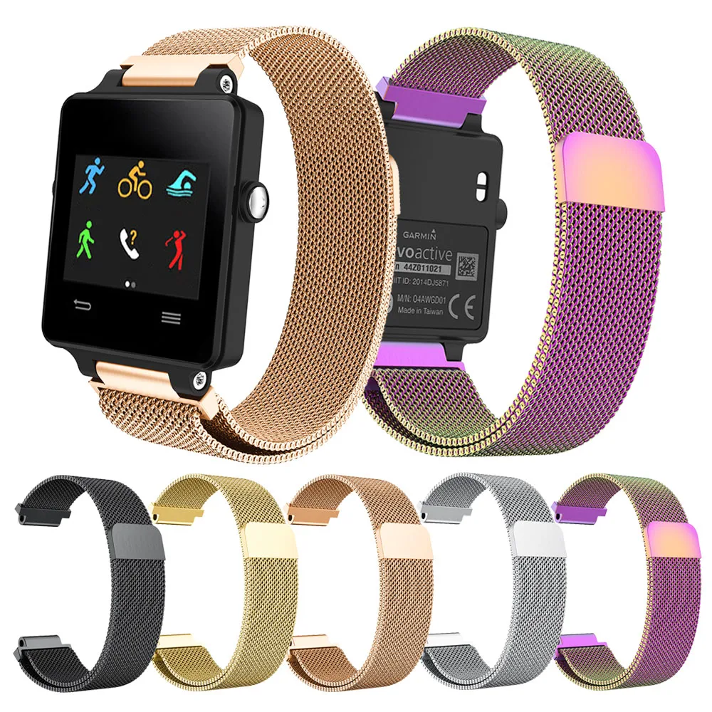 Миланский ремешок для часов для Garmin Vivoactive ацетат Нержавеющая сталь ремешок для часов для Garmin Vivoactive ацетат браслет Watcband