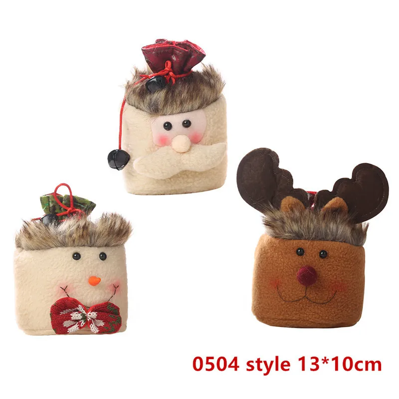 Подарочные сумки Санта яблока Рождественские елочные украшения для домашних