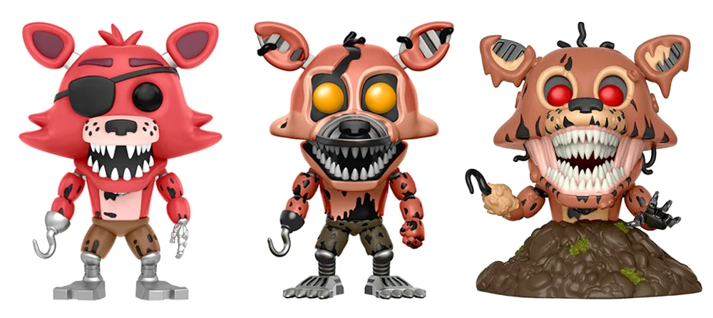 2 шт./компл. Five Nights At Freddy's» «пять ночей у Фредди» Игрушки FNAF ПВХ фигурки Куклы Бонни и Чика Фокси» из мультфильма для мальчика, с принтом Фредди 5 Fazbear кукол с принтом "Кошмар медведь