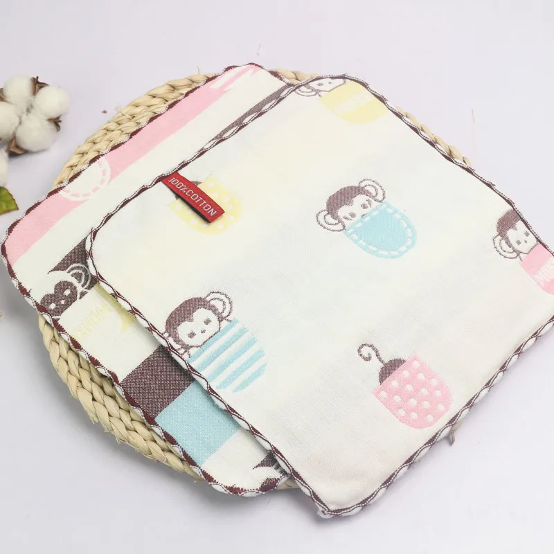 Хлопковое газовое детское полотенце из хлопка квадратное банное для