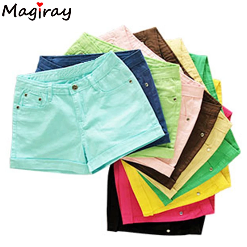 Женские джинсовые шорты Однотонные эластичные облегающие белые из денима с