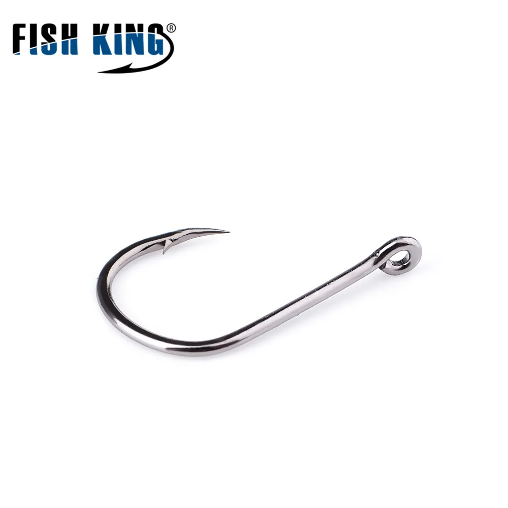 FISH KING 50 шт./лот Size1 Size10 рыболовные крючки из высокоуглеродистой стали с кольцом