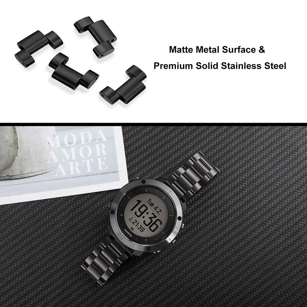 TRUMiRR ремешок из нержавеющей стали для Suunto 9/Ambit 3 вертикальный/Спартанский спортивный наручный HR часы ремешок быстросъемный Ремешок Браслет
