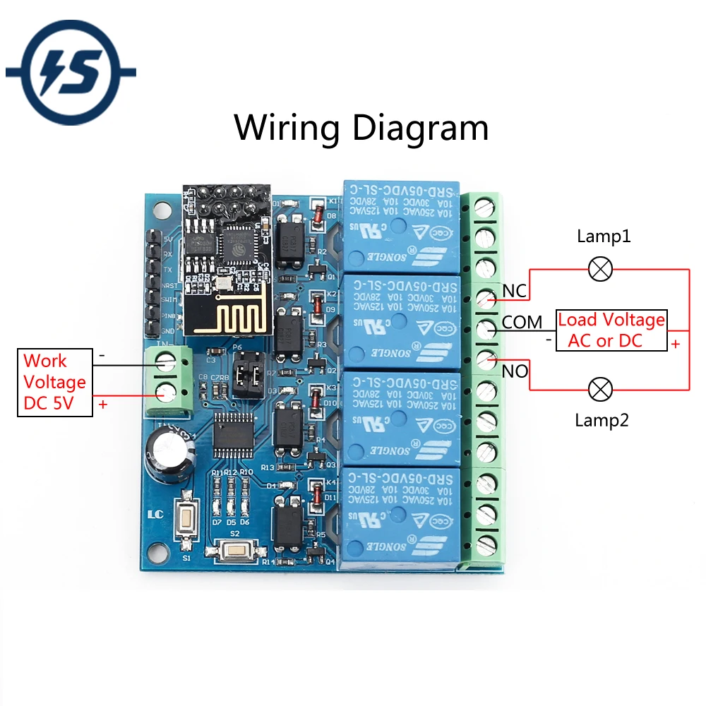 Релейный модуль с Wi-Fi ESP8266 релейный переключатель дистанционным управлением 4