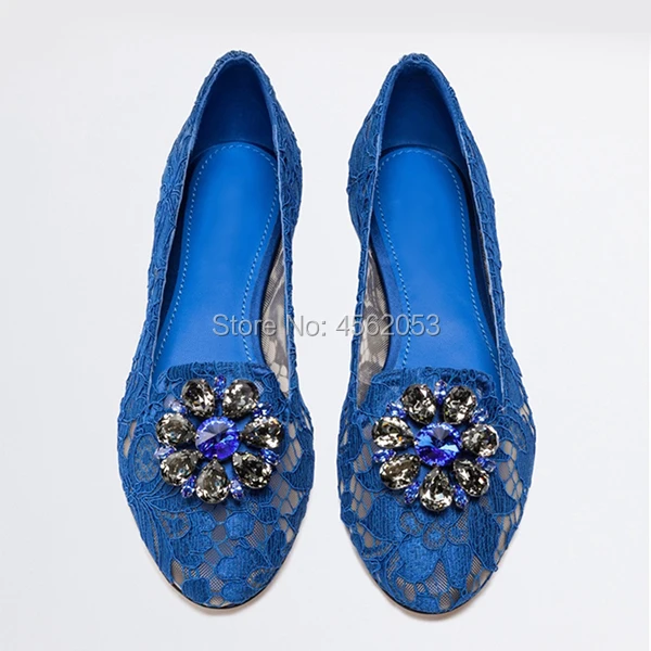 KALMALL/Лидер продаж; scarpe donna; Весенние Свадебные туфли без застежки с украшением в виде драгоценных камней и кружевом; женские туфли на плоской подошве с круглым носком и кристаллами