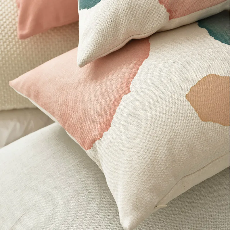 Наволочка DUNXDECO из льняной хлопчатобумажной смеси наволочка для подушки с