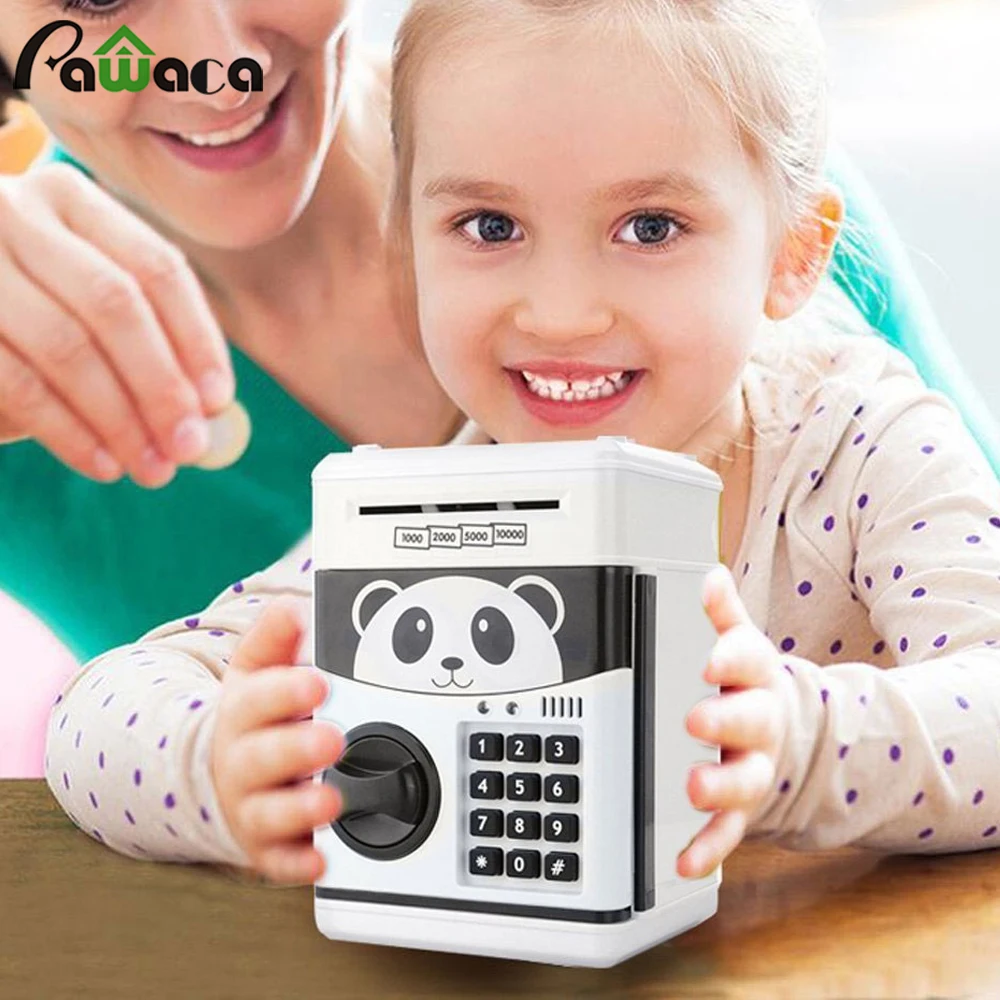 Милая мультяшная электронная копилка с паролем для монет банка хранения денег