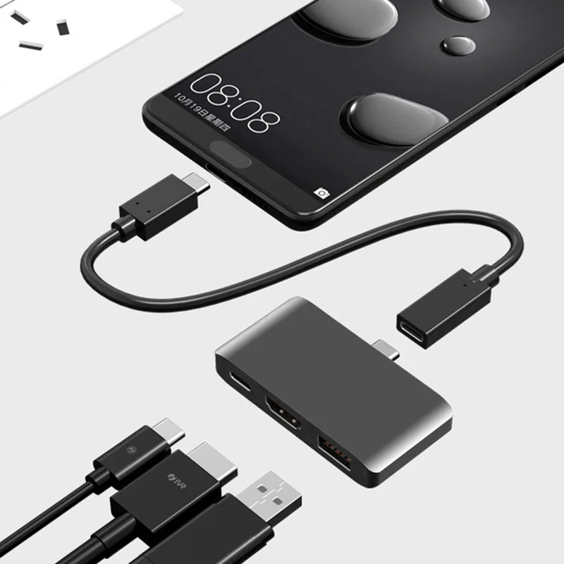 Док станция Thunderbolt 3 USB Type C в режим HDMI Dex для Samsung Galaxy S8/S9 navd с PD 0 Macbook Pro C|Адаптеры Type-C|