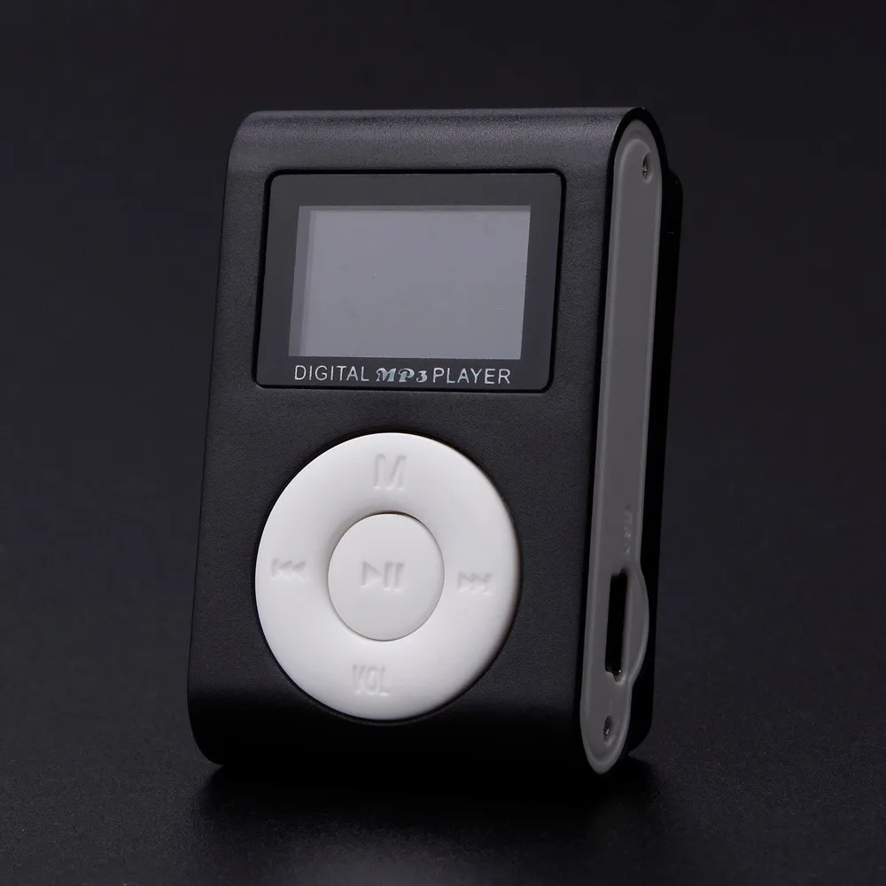 Binmer MP3-плеер USB Клип Мини ЖК-экран Поддержка 32 ГБ Micro SD TF карта