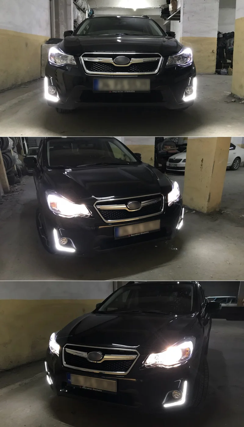 Для Subaru XV, реле с затемнением, водонепроницаемый хромированный ABS чехол, автомобильный DRL 12 В, светодиодный светильник дневного света, Дневной светильник SNCN