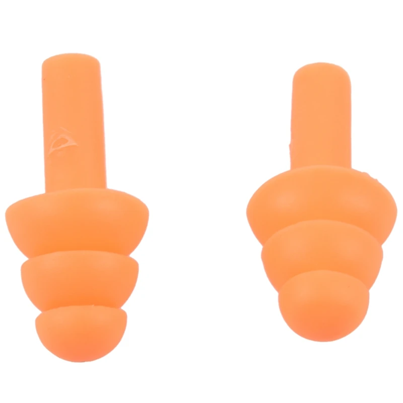 2 х защитное силиконовый Плавание ming затычки для ушей оранжевого цвета с