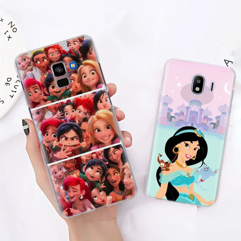 Капа Аладдина принцессы жасмин чехол КРЫШКА ДЛЯ samsung Galaxy J4 J6 плюс J3 J5 J6 J7 J8 C2 Core J5 J7 Prime чехол для телефона Coque