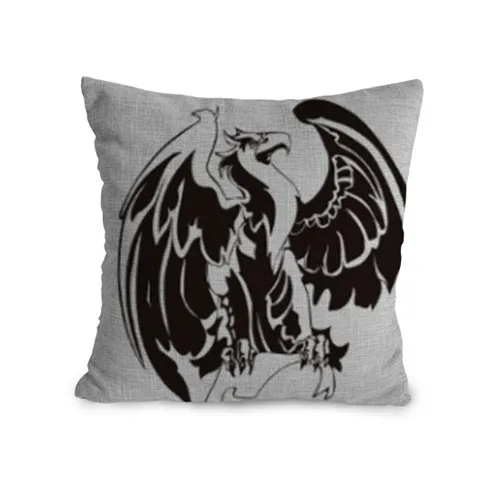 Пользовательский 45x45 см свирепый мух Орлан дизайн ястреб напольная хлопковая