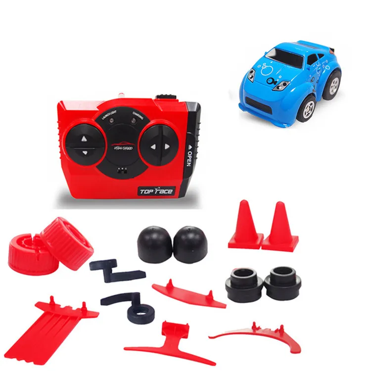 Мини-Мультяшные транспортные средства игрушка маленький RC трюк Carros микро-пульт дистанционного управления машинки детский день рождения, день рождение мальчика подарки с колесами или дорожными блоками