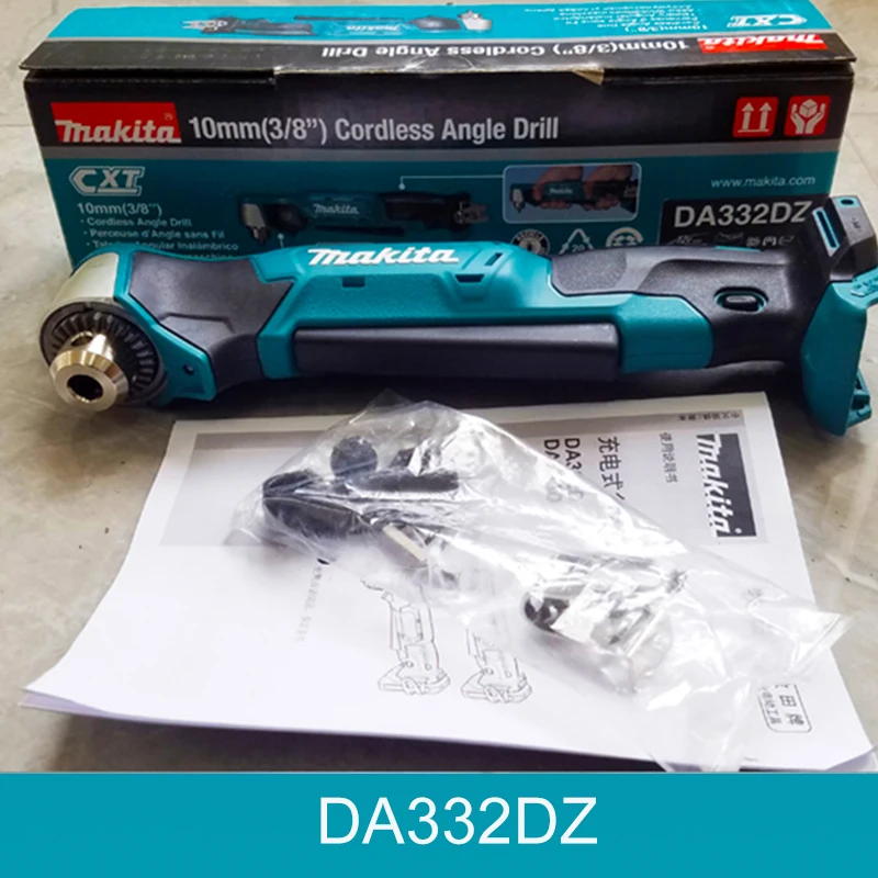 Новинка Makita 10 мм Беспроводная угловая дрель DA332DZ прямоугольная дрель DA333DZ ручная электрическая дрель 1100 ОБ/мин 12 В Электроинструмент только основной корпус