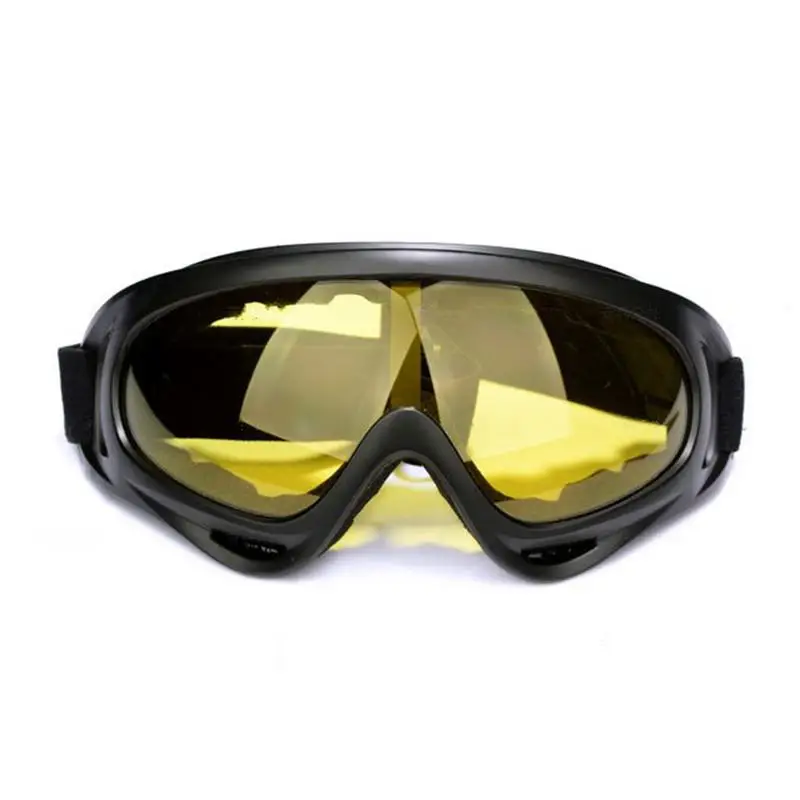 Yellow На открытом воздухе очки для катания на лыжах и UV400 Анти-туман большой Лыжная маска Стекло Лыжный Спорт очки спортивные защита от пыли и ветра для верховой езды Стекло es очки для катания на сноуборде - Цвет: Yellow