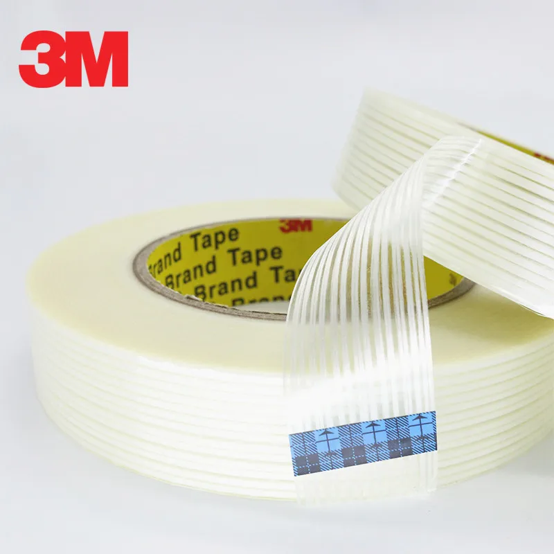 

1pcs 3M8915 fiber tape strong bundled transparent striped tape without trace high temperature glass single sided tape 0.15mm*55m