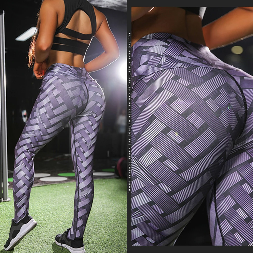 Эластичные спортивные Леггинсы с эффектом пуш-ап модные однотонные женские