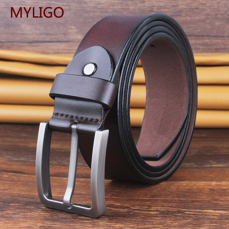 Широкий мужской пояс из натуральной кожи в стиле Харадзюку модный роскошный