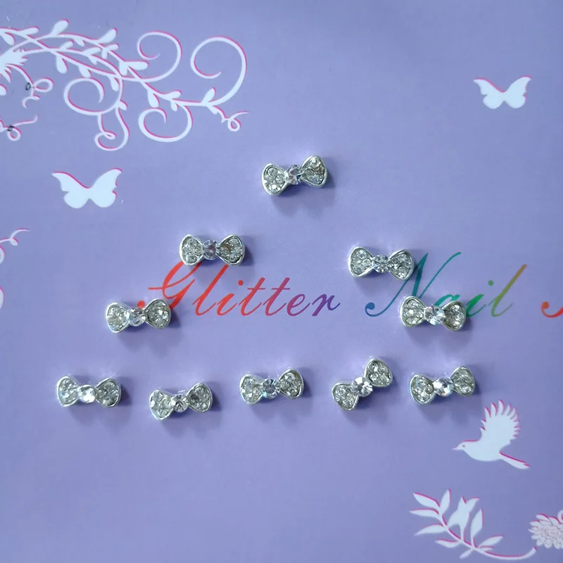 10 шт. аксессуары для ногтей Nailart 3D DIY Аксессуары Инструмент маникюрные принадлежности части украшения из сплава Стразы - Цвет: 08
